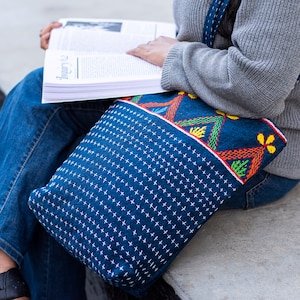Jeans Stil Einkaufstasche • Blumen Umhängetasche • Hochwertige Baumwolle • Street Style • Große Kapazität Tasche • Crossbody Bag • Tasche für Stil