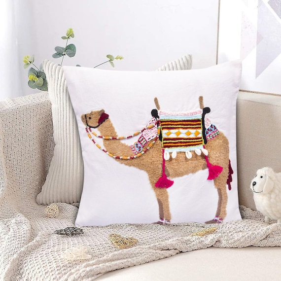 刺繍入りクッションカバー 2枚セット オトミ族 刺繍クッションカバー