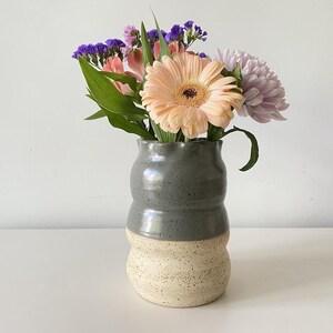 Bubble vase with wavy rim | small ceramic vase | ceramic flower vase | wheel thrown vase | clay vases | stoneware vase | rustic vase