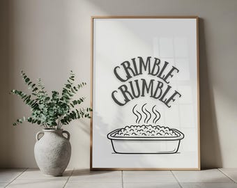 Crimble Crumble Framed Print - Candle - Friday Night Dinner - T.V Print  - Gift Ideas