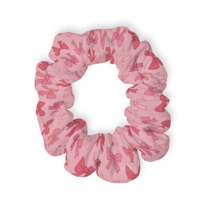 Pink Bows Cute Scrunchie | Chic, Accessory, Gift for Her, Hair Tie, Cute Hair Accessories for Women