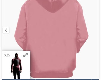 Sweat à capuche personnalisé rose avec poches