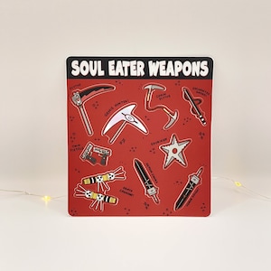 Soul Eater Weapons Sticker Sheet