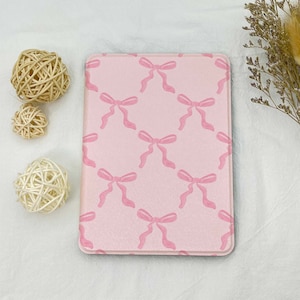 Pink Bow Tie Background Kindle Case for Personalization All New Kindle 6'' Paperwhite 6.8'',Kindle Paperwhite 10th 11th Cover,Kindle Sleeve
