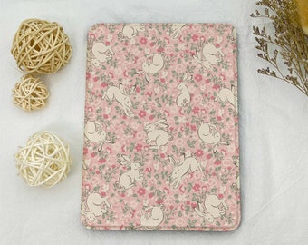 Rabbit Flowers Kindle Case for Personalization All New Kindle 6'' 2022 Paperwhite 6.8'',Kindle Paperwhite 10th 11th Cover,Kindle Sleeve