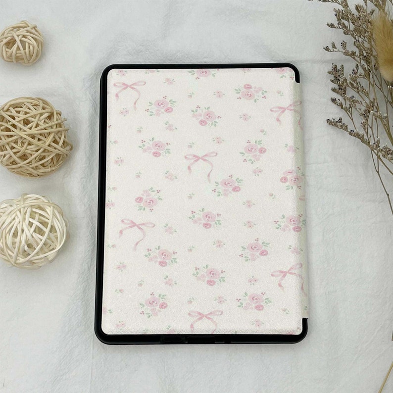 Pink Bow Tie flower Kindle Case for Personalization All New Kindle 6'' Paperwhite 6.8'',Kindle Paperwhite 10th 11th Cover,Kindle Sleeve image 5