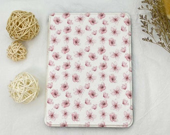 White Background Flowers Kindle Case for Personalization All New Kindle 6'' Paperwhite 6.8'',Kindle Paperwhite 10th 11th Cover,Kindle Sleeve