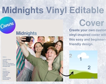Midnights Vinyl Template / Canva Template / Geschenk für Swifties