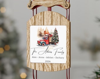 Personalized Family Christmas Ornament: Custom Truck Keepsake Gift
