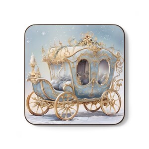 Christmas Vintage Coaster - Hardboard Back Coaster, Holiday Drinkware, Decorative Coaster, Retro Christmas Coaster, Teacher Gift