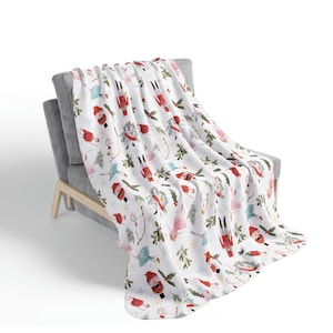 Nutcracker Fleece Sherpa Blanket: Cosy Christmas Throw