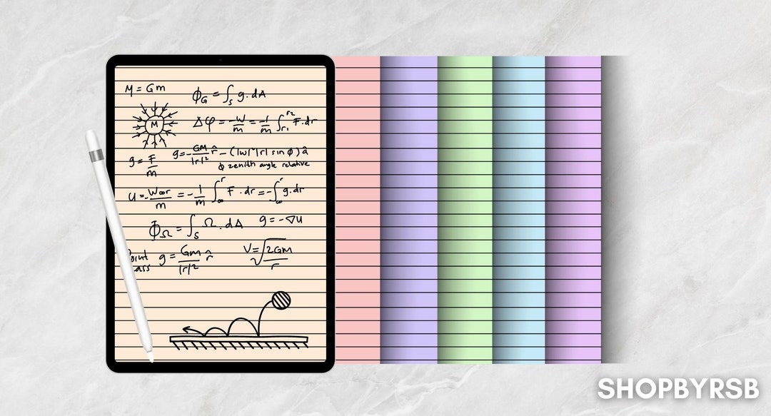 Lined Paper Colored Paper A4 Size Printable Colored Lined Etsy