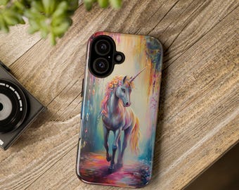 Mystical Unicorn Tough Phone Case, iPhone 16/15/14/13/12/11, Galaxy S23/S22/S21 Ultra, Pixel 6/7/8 Pro and more, Unique Girl Gift