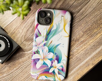 Colourful Lillies Phone Case | PaperArt | iPhone 15/14/13/12/8 | Samsung Galaxy s24/s23/s22 | Pixel 7/8 Tough Phone Case | Gift for her