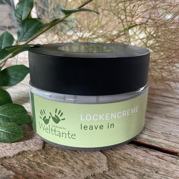 Lockencreme green, Haarpflegecreme, Haare, Haarpflege, Locken, Lockenpflege, Chiasamen, Leinsamen, Vegan