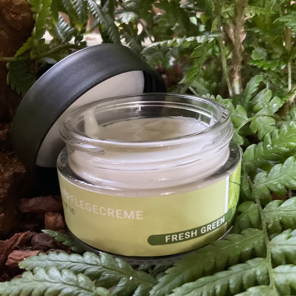 Haarpflegecreme fresh green, Leave in, Glanz und Volumen, seidigweiche und kämmbare Haare, Anti Frizz,