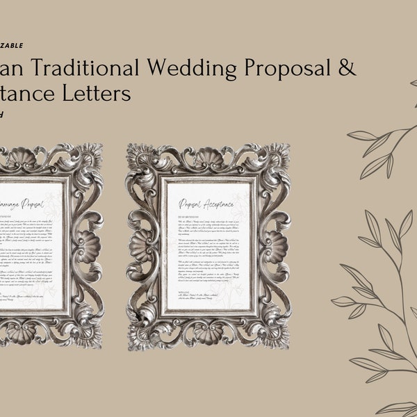 Customizable Nigerian Traditional Wedding Proposal and Acceptance Letter Template