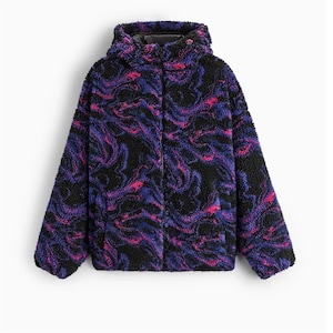 Abstract Print Fleece Jacket