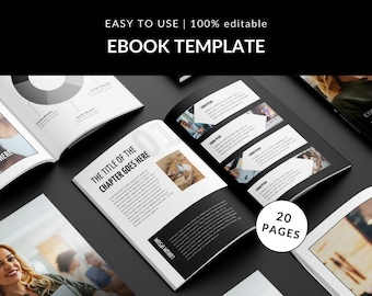 Ebook template for Canva | Black and white ebook template