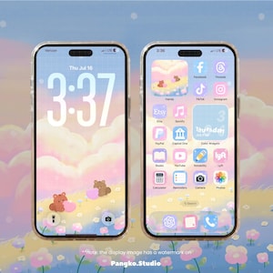 Glowing Summer App Icons Pack | Cute Pastel iPhone iPad Icons + Widgets & Wallpapers | Aesthetic iOS Theme