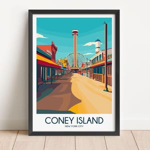 Coney Island Travel Poster Digital Download