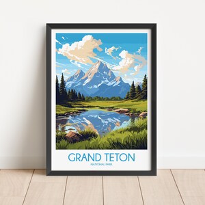 Grand Teton Travel Poster Digital Download