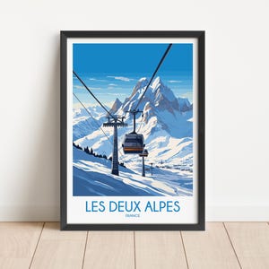 Les Deux Alpes Travel Poster Digital Download