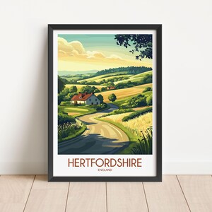 Hertfordshire Travel Poster Digital Download