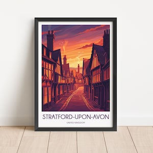 Stratford-Upon-Avon Travel Poster Digital Download