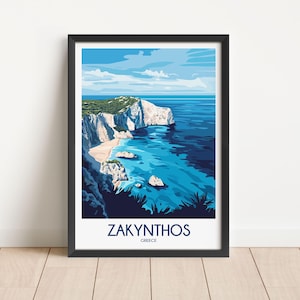 Zakynthos Travel Poster Digital Download
