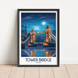 Tower Bridge Travel Poster Digital Download