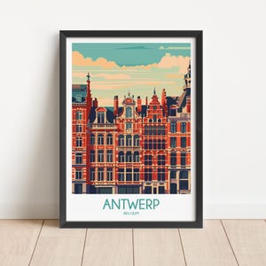 Antwerp Travel Poster Digital Download