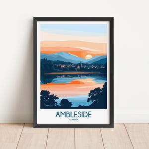 Ambleside Travel Poster Digital Download
