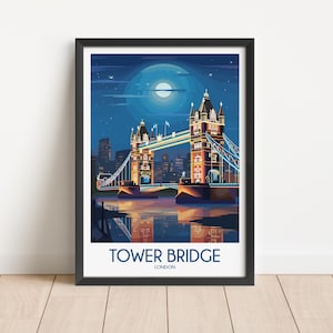 Tower Bridge Travel Poster Digital Download