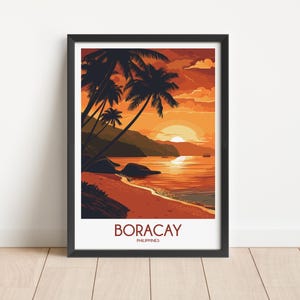 Download digitale del poster di viaggio di Boracay