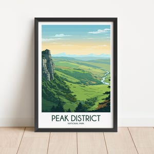 Peak District Travel Poster Digital Download