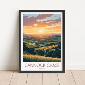 Cannock Chase Travel Poster Digital Download