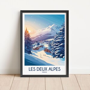 Les Deux Alpes Travel Poster Digital Download