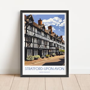 Stratford-Upon-Avon Travel Poster Digital Download