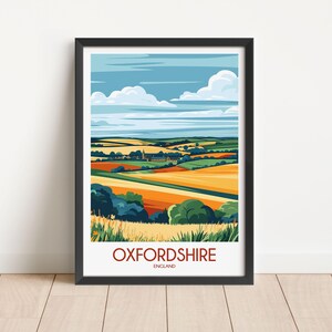 Oxfordshire Travel Poster Digital Download