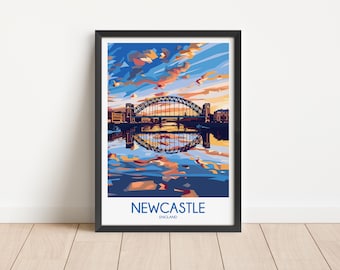 Digitale download van Newcastle-reisposter