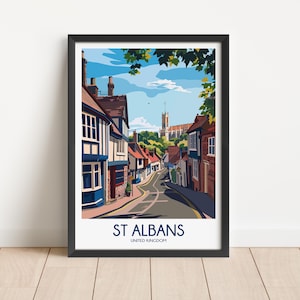 St Albans Travel Poster Digital Download