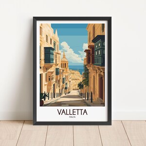 Valletta Travel Poster Digital Download