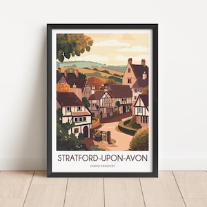 Stratford-Upon-Avon Travel Poster Digital Download