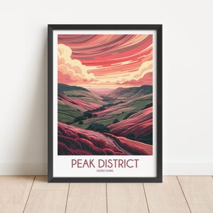 Peak District Travel Poster Digital Download