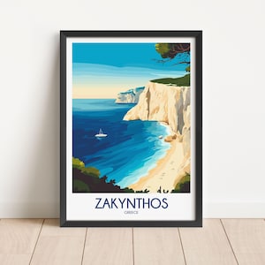 Zakynthos Travel Poster Digital Download