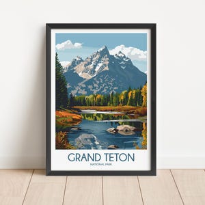 Grand Teton Travel Poster Digital Download