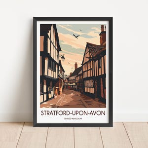 Stratford-Upon-Avon Travel Poster Digital Download
