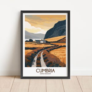 Cumbria Travel Poster Digital Download