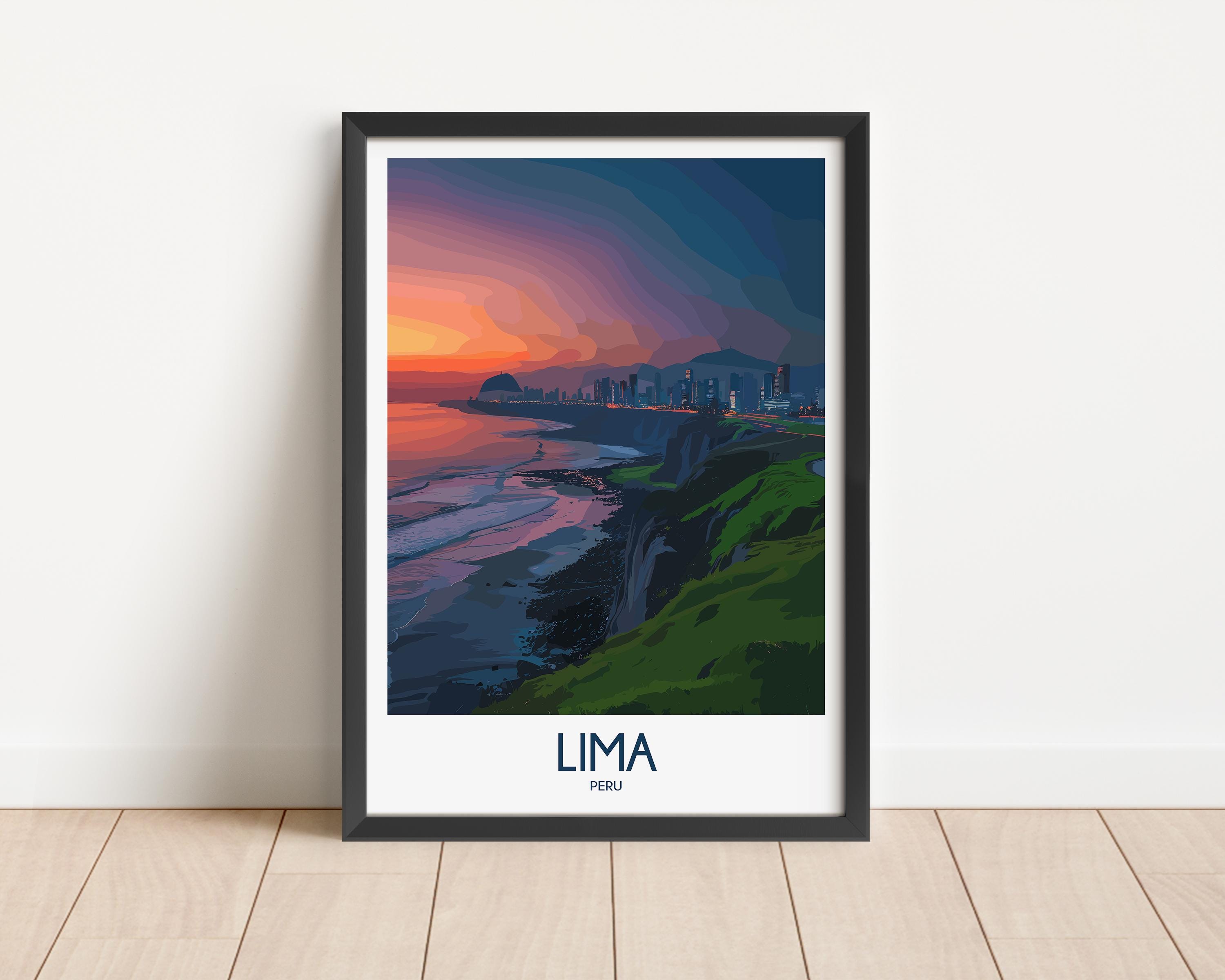 Lima Travel Poster Digital Download